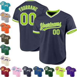Jersey deportivo de softbol personalizable para adultos, ropa de equipo de béisbol transpirable sin uniforme de botón - Product Image 3