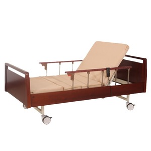Kaixin Solid Wood Nursing <b>Bed</b> Manual Adjustable Home Care Hospital <b>Bed</b> For Elderly And <b>Disabled</b> Patients - Product Image 4