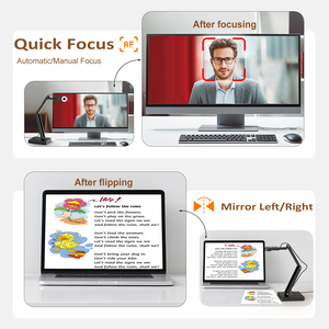 กล้องถ่ายเอกสาร USB 12MP และเว็บแคม 4K พร้อมซูมดิจิตอล โฟกัสอัตโนมัติ ไมโครโฟนในตัว ไฟ LED สำหรับขนาด A3 เหมาะสำหรับการเรียนทางไกล - Product Image 4