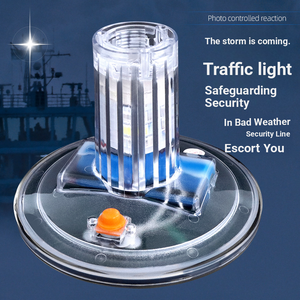 Feu de signalisation tricolore bleu-blanc, lumière d'avertissement solaire, lampe torche LED, lumière stroboscopique, feu de navigation marine, lumière clignotante - Product Image 6