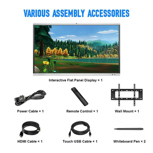 Tableau blanc électronique intelligent 4K LCD à <span class=keywords><strong>prix</strong></span> d'usine, compatible Android/Windows <span class=keywords><strong>OPS</strong></span> <span class=keywords><strong>PC</strong></span>, certifié EDLA pour bureau IFPD - Product Image 2