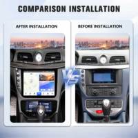 Radio para Auto con Android 12 para Maserati GranTurismo GT 2007-2017, Reproductor Multimedia Estéreo, GPS, Carplay, con Panel de Aire Acondicionado y Pantalla Táctil