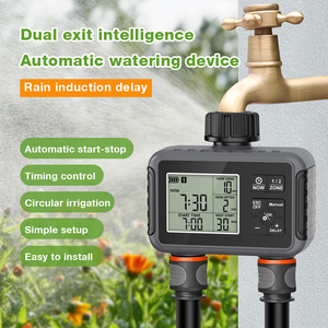 Temporizador de riego de jardín de 2 salidas Temporizador Controlador de riego de goteo automático Válvula de agua Jardín inteligente Wateri automático - Product Image 4