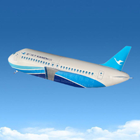 Avion publicitaire gonflable géant GAUSS 5M RC Airbus rempli d'hélium pour événements commerciaux