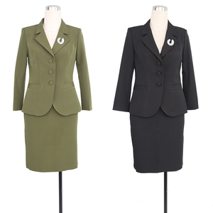 Plus Size Long Sleeve Female Women's <b>Suit</b> <b>Button</b> Solid Color Business Dress <b>Suit</b> Office Career Wear for Women - Product Image 1