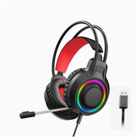 Casque de jeu filaire circum-auriculaire V6S E-sports transfrontalier, étanche IPX-4 pour PUBG, ordinateur de bureau/ordinateur portable, lumineux, vente en gros