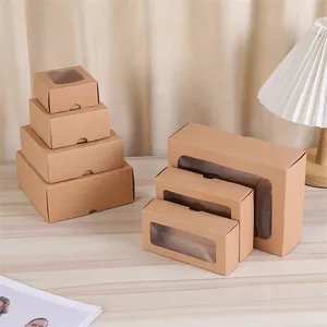 Tùy chỉnh cửa sổ cổ điển Kraft hộp giấy với Thẻ quà tặng ramadan mubarak hộp kẹo - Product Image 1