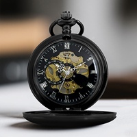 Montre de poche mécanique rétro polie à remontage manuel pour hommes et femmes, style ajouré vintage