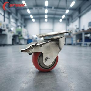 Nouvelles roulettes en polyuréthane de moyenne capacité avec roulement à billes, surface galvanisée, roues de 3 à 5 pouces pour chariots professionnels/industriels - Product Image 4