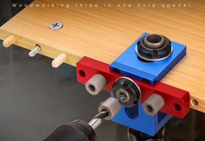 Direct usine Tebak W-146 Gabarit de perçage 3 en 1 pour joints de bois, avec échelle de marquage laser réglable et localisateur de perçage pour trous de poche - Product Image 5