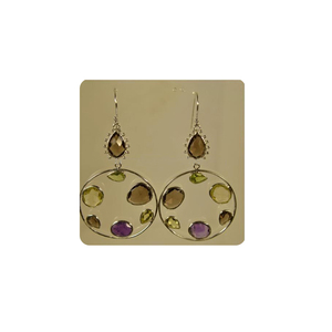 Gemstone <b>Earring</b> Bezel <b>Set</b> <b>Earring</b> Fashion 24K Gold Plated Wholesale Dubai Gold <b>Stud</b> <b>Earrings</b> Jewelry Wholesale - Product Image 1