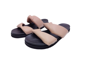 Nhà Sản Xuất Bán Buôn Phụ Nữ Sang Trọng Của Dép Phẳng Giá Rẻ EVA + PU + PU Nêm Trong Màu Đen Trắng Nâu Màu Sắc Khỏa Thân - Product Image 1