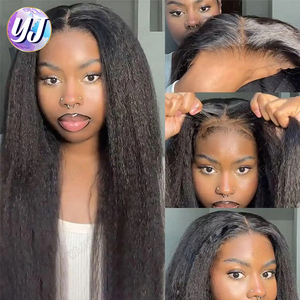 <span class=keywords><strong>Parrucche</strong></span> Kinky Straight 5x5 Senza Colla, Parrucca Lace Front Pre-Tagliata, Parrucca di <span class=keywords><strong>Capelli</strong></span> Umani Yaki Straight per <span class=keywords><strong>Donna</strong></span>, Densità 250% - Product Image 5