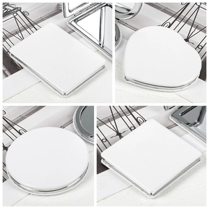 Vòng Trái Tim Vuông PU Da Túi Kích Thước Du Lịch Trang Điểm Gương Với Biểu Tượng Cá Nhân Cho Du Lịch Quà Lưu Niệm Vẻ Đẹp Sử Dụng - Product Image 4