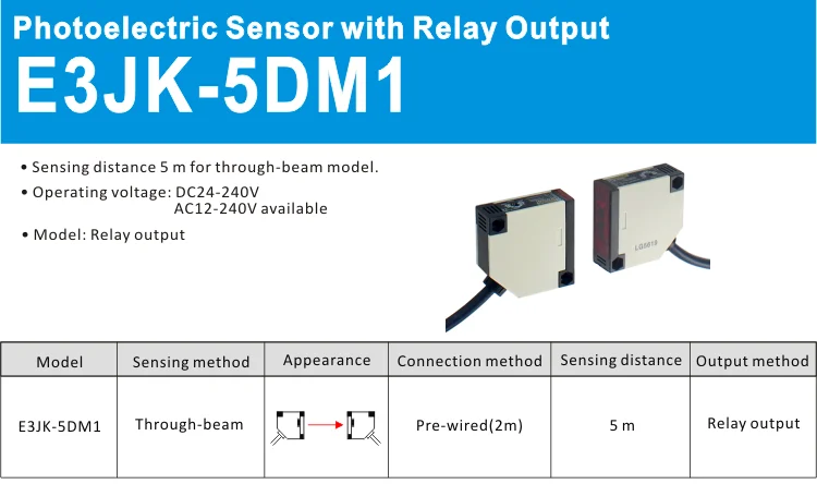 Through-beam Photoelectric sensor E3JK-5DM1