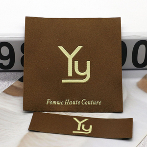 Dệt Nhãn quần áo giày Áo Sơ Mi Cổ tùy chỉnh thẳng cắt taffeta trung tâm gấp cuối gấp tag cuốn Sách bìa Damask dệt nhãn - Product Image 6