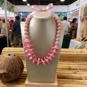 Collana Hawaiana Artigianale con Perline in Argilla Rosa e <span class=keywords><strong>Legno</strong></span>, con Nastro, <span class=keywords><strong>per</strong></span> Decorazioni <span class=keywords><strong>per</strong></span> Feste - Vendita all'Ingrosso - Product Image 6