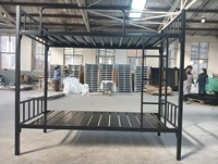 Lit superposé Hengli SX27 au design moderne, taille Queen, avec cadre en métal et échelle, idéal pour appartement, avec rangement, prix usine disponible