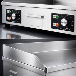 660mm Countertop Electric <b>Flat</b> <b>Top</b> <b>Griddle</b> Stainless Steel Burger Grill Machine 3500W Professional Fry Plate for Fast Food Shop - Product Image 2