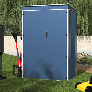 big outdoor tool bike backyard garden steel metal storage shed house