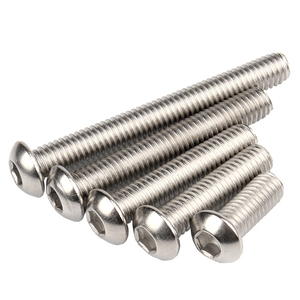 ISO7380 ISO 7380 כוס אלן M2 M3 M4 M5 M6 M8 M10 נירוסטה Hex כונן משושה שקע עגול לחצן ראש מכונה ברגים