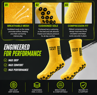 Nouvelle Arrivée Chaussettes de Football Antidérapantes Personnalisées pour Hommes avec Logo Design Chaussettes de Sport Tricotées à Semelle Rembourrée Antidérapante