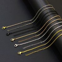 2.5mm largeur acier inoxydable croix chaîne étanche tour de cou chaîne colliers mode lien chaîne mode bricolage femmes fabrication de bijoux