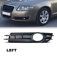 Grille de protection de phare antibrouillard avant de voiture de haute qualité avec garantie, finition brillante en nid d'abeille pour Audi A6 C6 2005 2006 2007 2008
