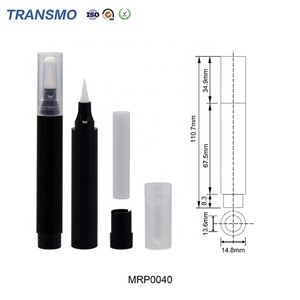 Bolígrafo cosmético vacío para líquidos, bolígrafo transparente para esmalte de uñas, lápiz cosmético de marca privada, contenedor vacío de plástico con tapa de cristal - Product Image 2