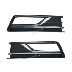 Volkswagen Passat Fog Light Bezels 2016-2018 ABS <b>Plastic</b> Front Bumper Lower Grille Cover With Double Bright <b>Strips</b> - Product Image 1