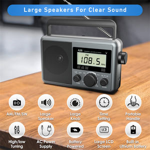 วิทยุทรานซิสเตอร์ AM <span class=keywords><strong>FM</strong></span> จอ LCD ใช้ไฟ DC 220v 3 ย่านความถี่ ใช้พลังงานจากแบตเตอรี่แบบ <span class=keywords><strong>4</strong></span> ถ่าน D - Product Image 2