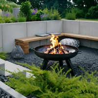 Gril de barbecue en acier extérieur personnalisé pour bol de foyer
