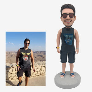 100% saf el yapımı tamamen özel kişiselleştirilmiş beyefendi Bobbleheads özel erkek 3D heykelleri - Product Image 5
