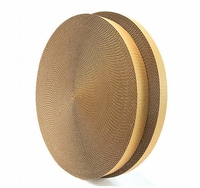 Planche à gratter circulaire pour chat nouvellement conçue avec planche à gratter pour chat ondulée de taille personnalisable