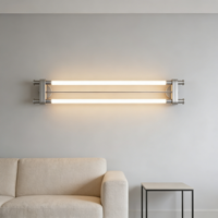 Applique murale moderne minimaliste en fer et verre pour hôtel, lampe murale LED pour chevet, salon, chambre à coucher, et éclairage d'arrière-plan d'escalier