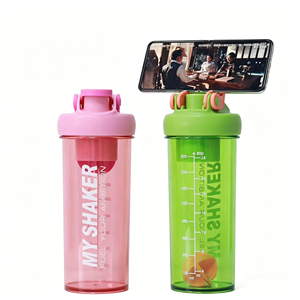 맞춤형 로고 700/900ml BPA 프리 대용량 스포츠 피트니스 플라스틱 누수 방지 쉐이커 컵 블렌더 짐 단백질 컵 (성인용) - Product Image 3
