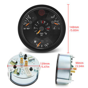 <span class=keywords><strong>4</strong></span>-in-1 nieuwe dubbelnaalds instrumenten: oliedrukmeter, watertemperatuurmeter, brandstofmeter voor zware vrachtwagens voor Mercedes-Benz - Product Image 5