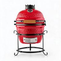 Barbecue au charbon de bois en céramique KIMSTONE de 13 pouces - Barbecue de table Asador pour la cuisine en plein air, sur la terrasse et le balcon