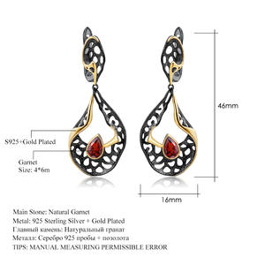 Boucles d'oreilles pendantes longues uniques et originales, style vintage, en corde de chanvre et pierre naturelle, bijoux unisexes transfrontaliers - Product Image 5