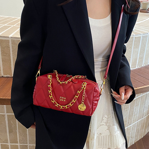 <span class=keywords><strong>Sac</strong></span> Boston matelassé à motif losanges pour <span class=keywords><strong>femme</strong></span> avec chaîne dorée, logo personnalisé, style de luxe, <span class=keywords><strong>sac</strong></span> à bandoulière - Product Image 5