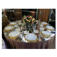Plateaux de table ronds en acrylique miroir de 60 pouces pour centre de table de fête de mariage