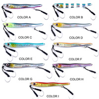 Jigs de pêche LureStorm Bass lumineux à lancer lent avec hameçons assistants, leurres métalliques pour jigging en haute mer