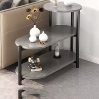Table d'appoint multi-niveaux de style nordique moderne, table basse légère pour salon, petits appartements et utilisation en extérieur/salle de sport