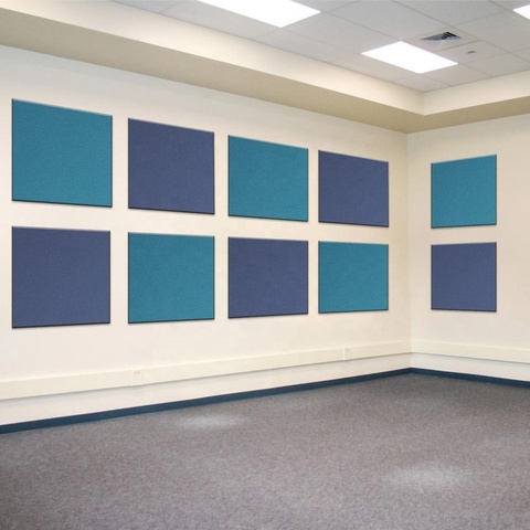 Fabric Covered Sound Insulation Fiberglass Acustic Panels Foam for Booth Studio