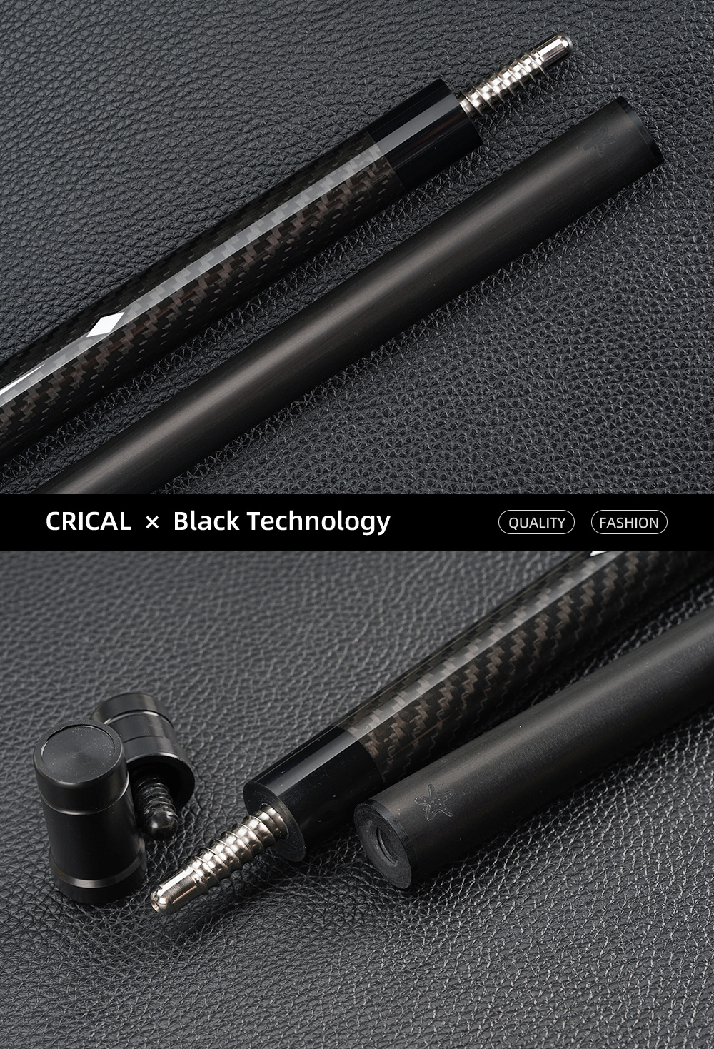 CRICAL CL-01 カーボンファイバービリヤードキュー 低偏向 12.5mm