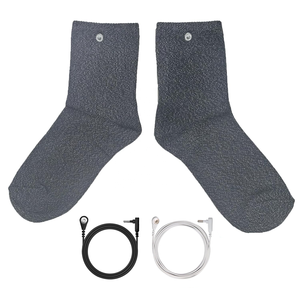 Chaussettes conductrices en fibre d'argent Chaussettes <span class=keywords><strong>de</strong></span> mise à <span class=keywords><strong>la</strong></span> <span class=keywords><strong>terre</strong></span> Libération <span class=keywords><strong>de</strong></span> l'<span class=keywords><strong>électricité</strong></span> statique Électrode <span class=keywords><strong>de</strong></span> soulagement <span class=keywords><strong>de</strong></span> <span class=keywords><strong>la</strong></span> douleur Thérapie par microcourants Chaussette <span class=keywords><strong>de</strong></span> massage - Product Image 1