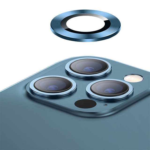 For iPhone 13 12 11 Pro Max Mini Camera Lens Tempered Glass Phone Lens 9H Individual Aluminum Alloy Camera Lens Screen Protector