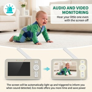 Moniteur bébé intelligent WiFi KT412W avec écran IPS 4 pouces, caméra vidéo sans fil 720P avec fente pour carte SD pour l'enregistrement et application PTZ - Product Image 4