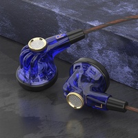 QKZ MDR Écouteurs intra-auriculaires filaires haut de gamme HiFi dynamiques 16 mm en métal, réglables, avec basses actives et étanchéité IPX5