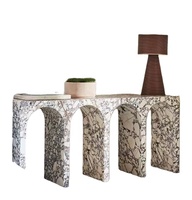 Usine directe 2023 meubles en marbre moderne chaud Caracata Viola travertin luxe arche marbre console table d'angle